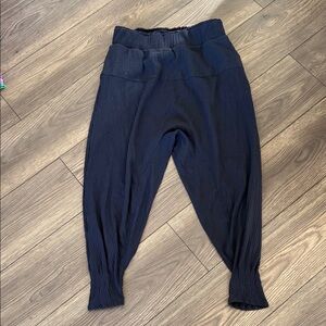 Free people harem drop crotch Black Ribbed Jogger Pants large